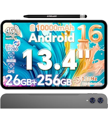 Amazon.co.jp: Android 14 タブレット 12インチ、TECLAST T60 Pro