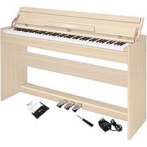 Amazon | KIMFBAY 電子ピアノ 88鍵盤 木製 電子ピアノ アップライト 88