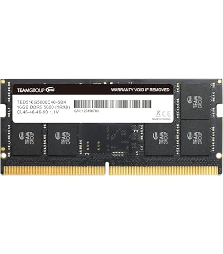 Amazon.co.jp: WINTEN ノートPC用 メモリ DDR5-4800 32GB 262Pin CL40