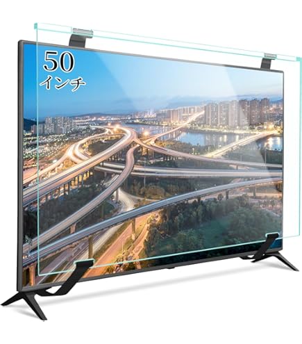 Amazon.co.jp: 液晶テレビ保護パネル 50インチ 固定ベルト付き 厚み3mm