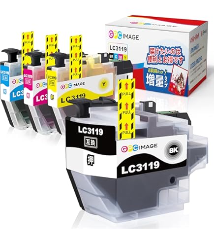 Amazon.co.jp: brother ブラザー LC3119-4PK (BK/C/M/Y)【4色パック(大