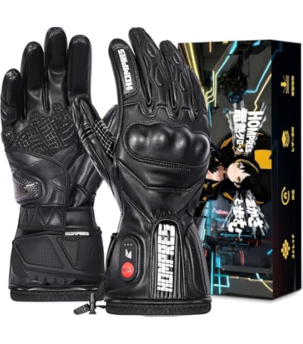 Amazon.co.jp: Hompres バイク グローブ 本革 グローブ 長い袖 手袋