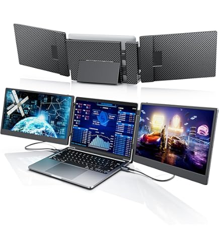 Amazon.co.jp: 14インチ デュアルディスプレイ【3画面作業 簡単に接続