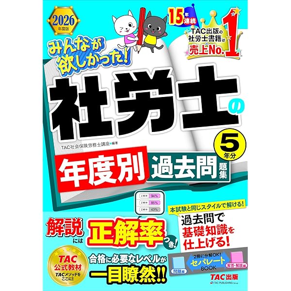 みんなが欲しかった! 社労士の年度別過去問題集 5年分 2025年度版 [本