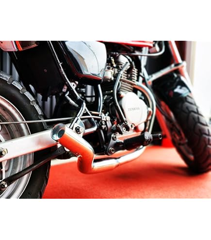 Amazon | PRETTY RACING製 エイプ50 APE ショート管 黒 マフラー