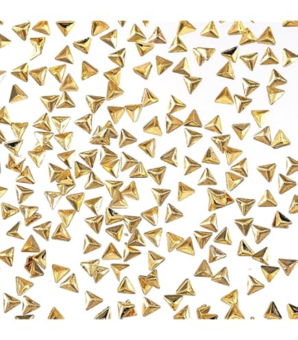 Amazon | メタルスタッズ トライアングル 2mm ゴールド 20pic/小さい