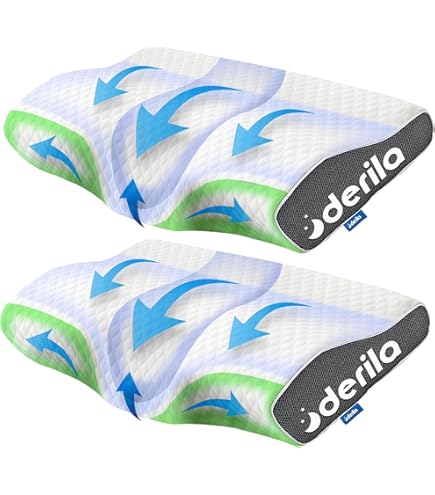 Amazon｜Derila (デリラ) 頚椎ネックピロー 睡眠用 - 背中、胃、横に