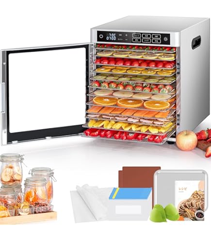 Amazon.co.jp: KWASYO 12段フードドライヤー 4種類自動メニュー付き