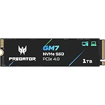 acer Predator GM7 1TB SSD: M.2 2280 PCIe Gen 4 x4 NVMe 2.0, Read