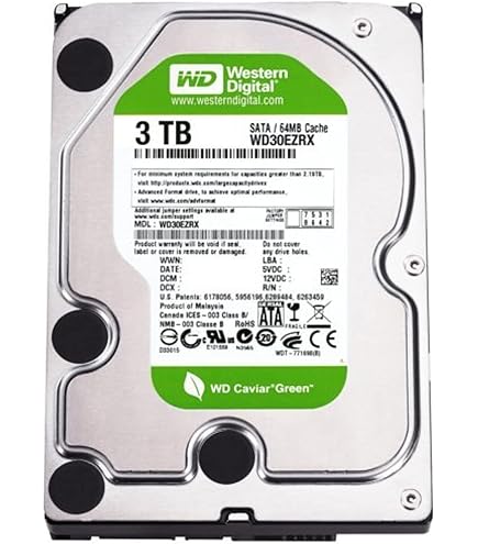 Amazon.com: Western Digital Caviar Green 3 TB SATA III 64 MB Cache