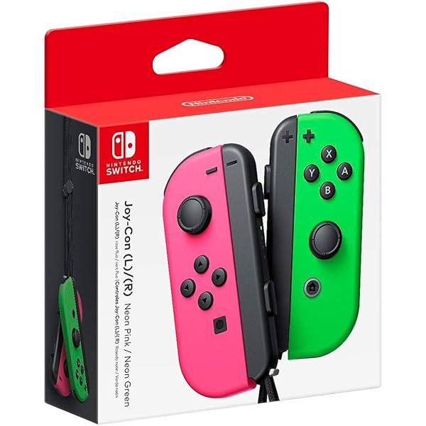 Amazon.com: Nintendo Joy-Con (L/R) - Neon Red/Neon Blue (Renewed