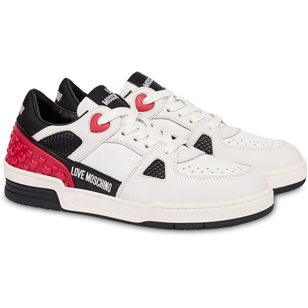 Amazon.com | Love Moschino Women Sneakers White, White, 11 US