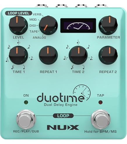 Amazon.com: NUX NDR-5 NUX | Atlantic Delay & Reverb Pedal,Black