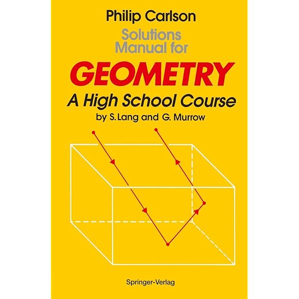 Amazon.com: Geometry: A High School Course: 9781441930842: Lang