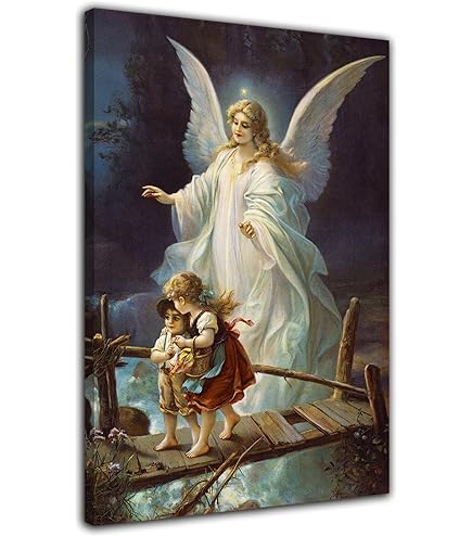 Amazon.com: Guardian Angel Watching Over Children #2 Religious Art