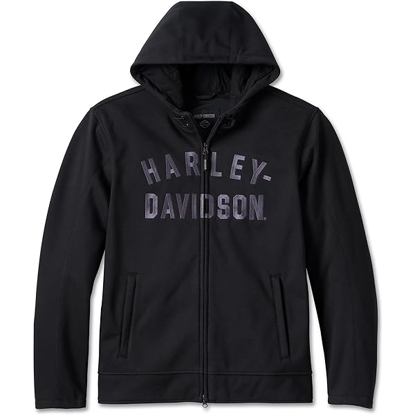 Harley-Davidson Men's Staple Zip-Up Hoodie - Black Beauty - 96018