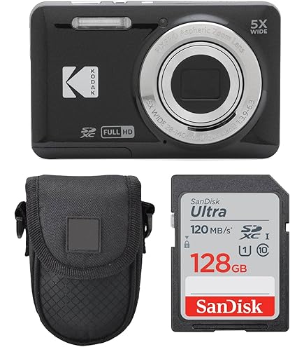 Amazon.com : Kodak PIXPRO FZ55 Digital Camera (Black) + Black