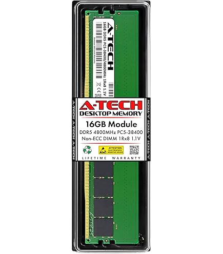 A-Tech 16GB DDR5 4800MHz UDIMM PC5-38400 CL40 1Rx8 1.1V DIMM 288