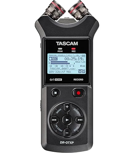 Tascam DR-07X Stereo Handheld Digital Audio Recorder and USB Audio
