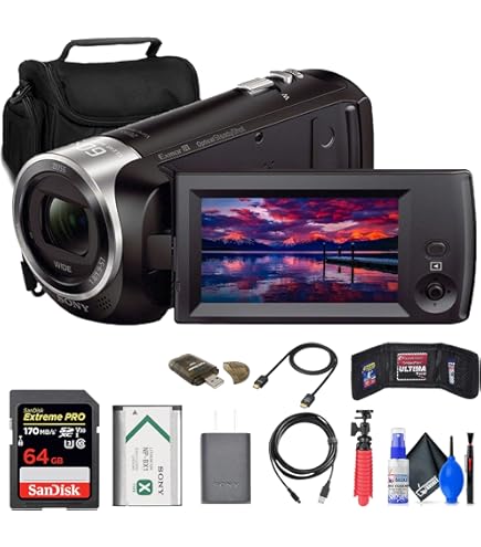 Amazon.com: Sony HDR-CX405 HD Handycam (HDRCX405/B) + 64GB Memory