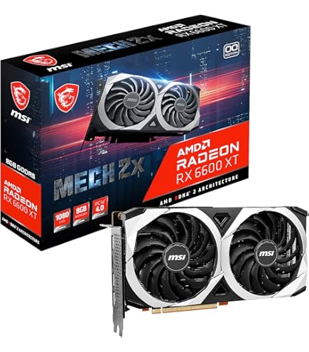 Amazon.com: MSI Radeon RX 6600 XT MECH 2X 8G OC Gaming Graphics