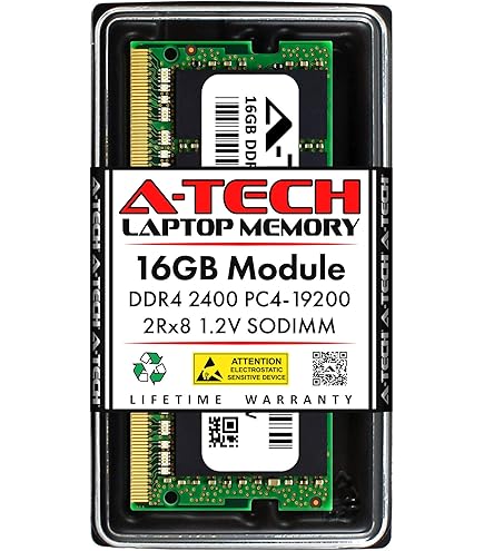 A-Tech 16GB DDR4 2666MHz PC4-21300 (PC4-2666V) CL19 SODIMM 1.2V