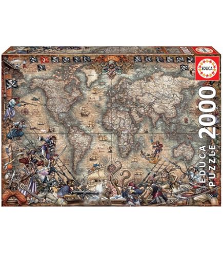 Amazon.com: EuroGraphics Antique Map of The World Jigsaw Puzzle