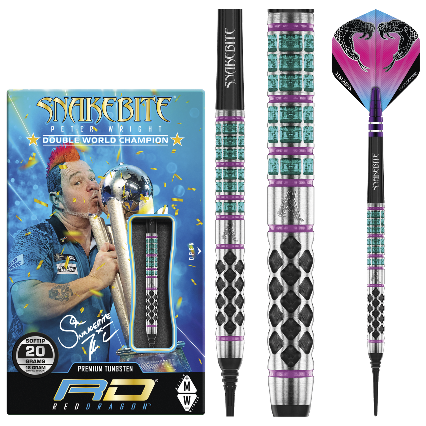 Red Dragon Peter Wright Snakebite World Champion 2020 Edition Soft