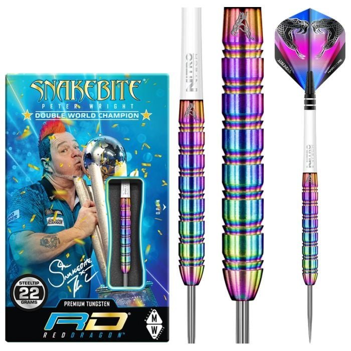 Red Dragon Peter Wright Snakebite Mamba 90% Soft Tip Darts