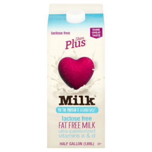 Skim Plus Lactose Free Fat Free Milk, half gallon - ShopRite