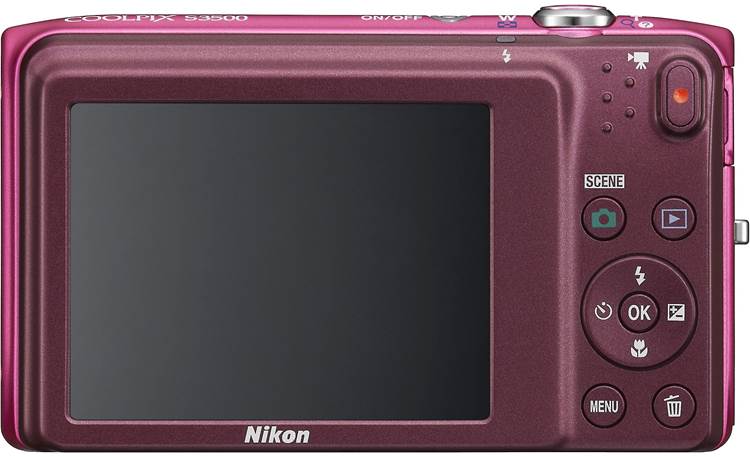 Nikon Coolpix S3500 (Pink) 20.1-megapixel digital camera with 7X