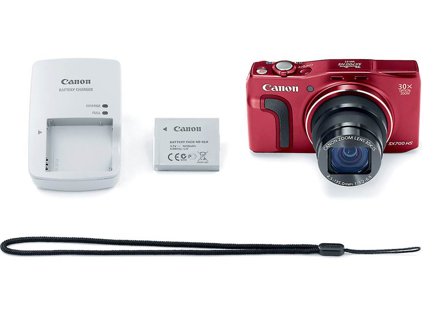 Canon PowerShot SX700 HS (Red) 16.1-megapixel digital camera with