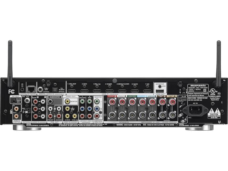 Marantz NR1605 7.1-channel home theater receiver with Wi-Fi