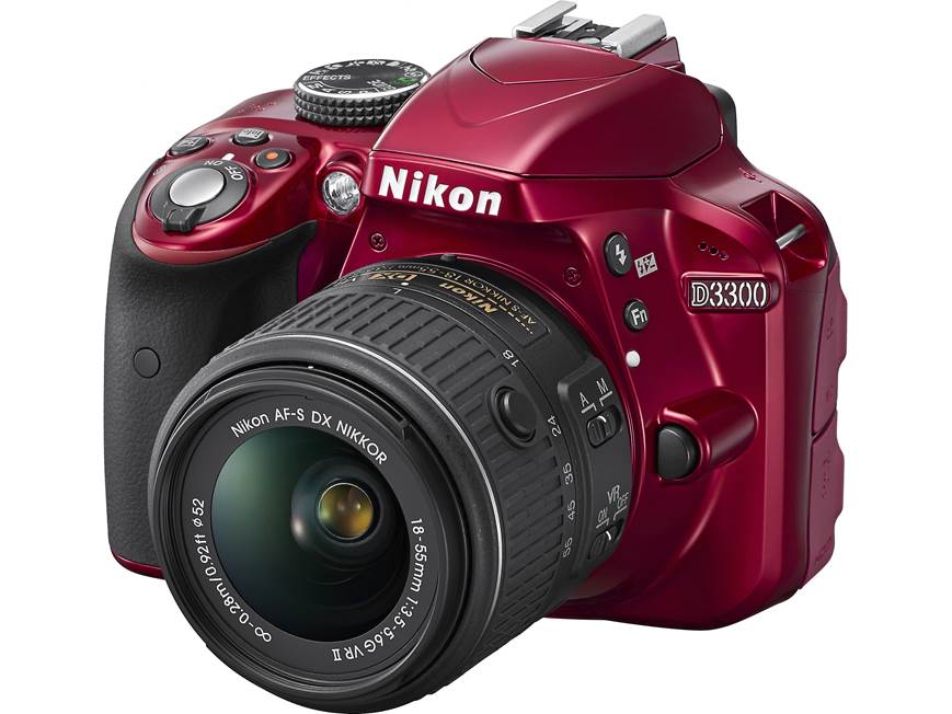 Nikon D3300 Kit (Red) 24-megapixel DSLR w/18-55mm DX VR II lens