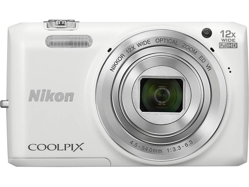 Nikon Coolpix S6800 (White) 16-megapixel digital camera with 12X