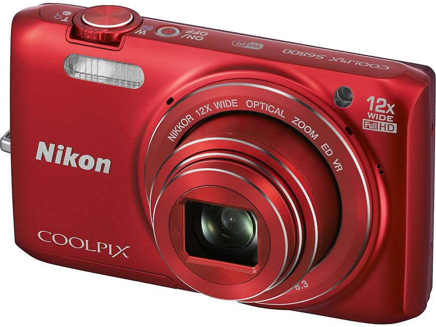 Nikon Coolpix S6800 (Red) 16-megapixel digital camera with 12X