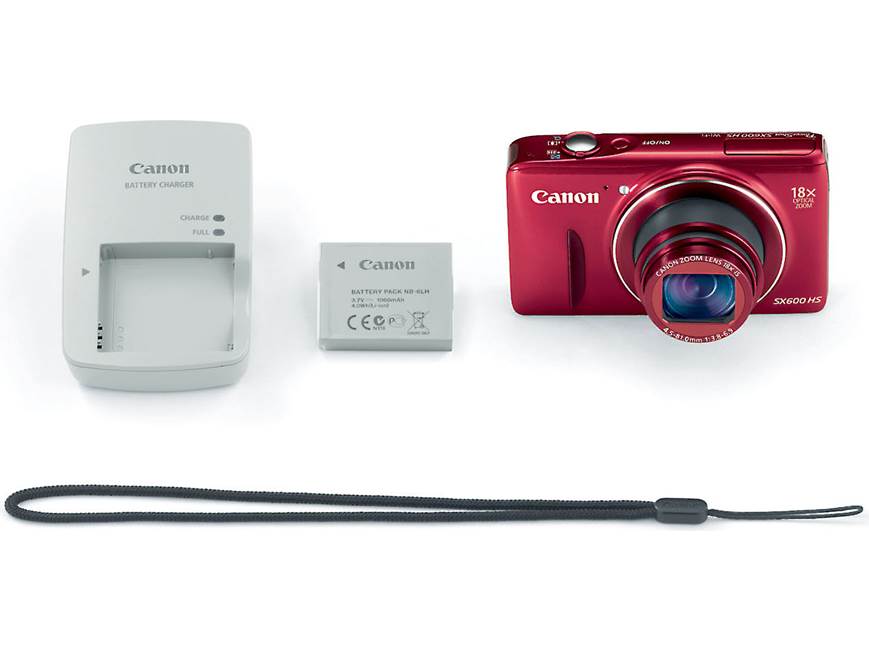 Canon PowerShot SX600 HS (Red) 16-megapixel digital camera with