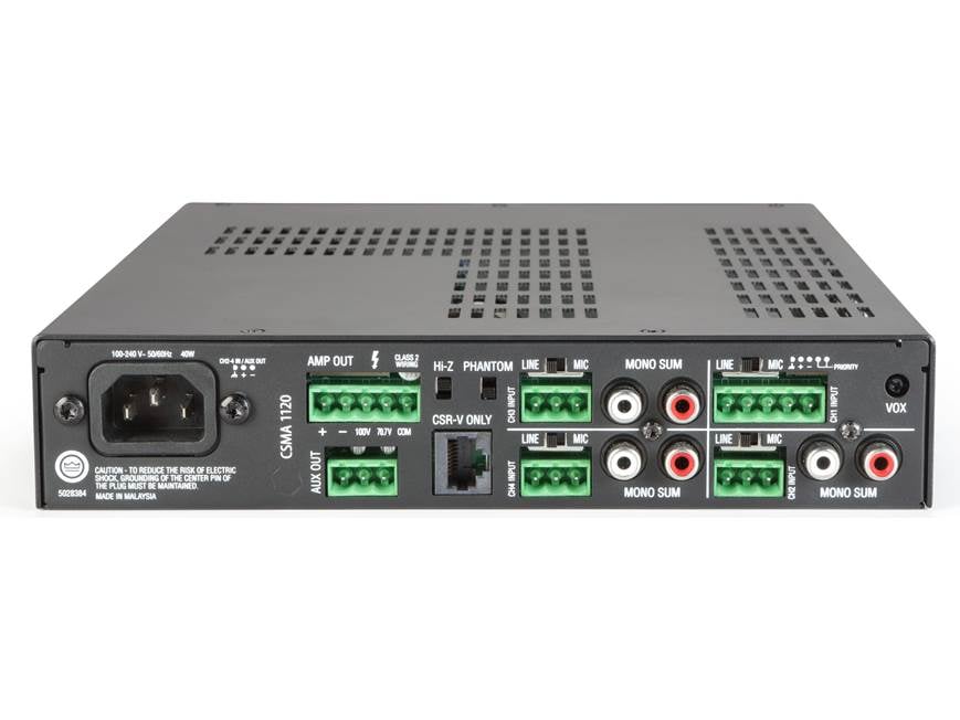JBL CSMA 1120 4-input commercial mixer/amplifier — 120W x 1 at 70V