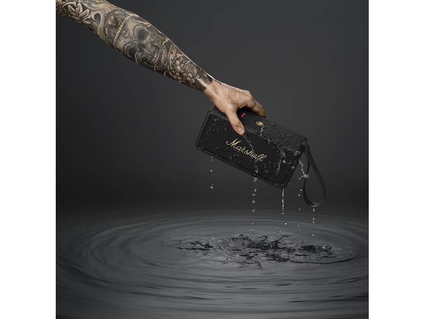 Marshall Middleton (Black and Brass) Waterproof portable Bluetooth