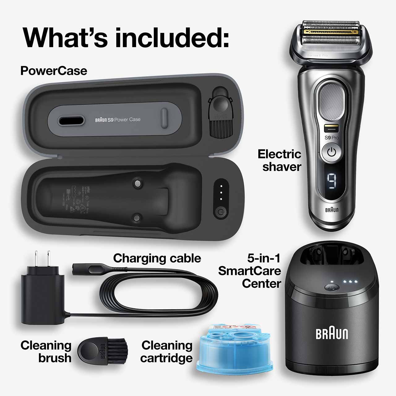 Series 9 Pro Electric Shaver 9465cc with PowerCase| Braun US