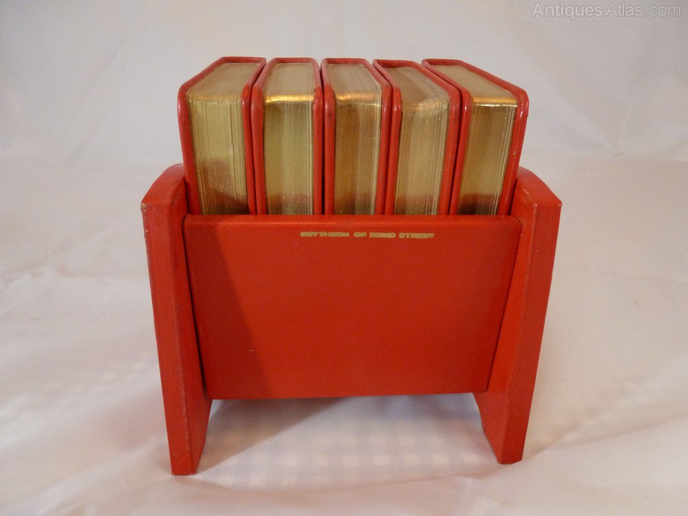 Antiques Atlas - Smythson Leather Bound Midget Dictionary Set On