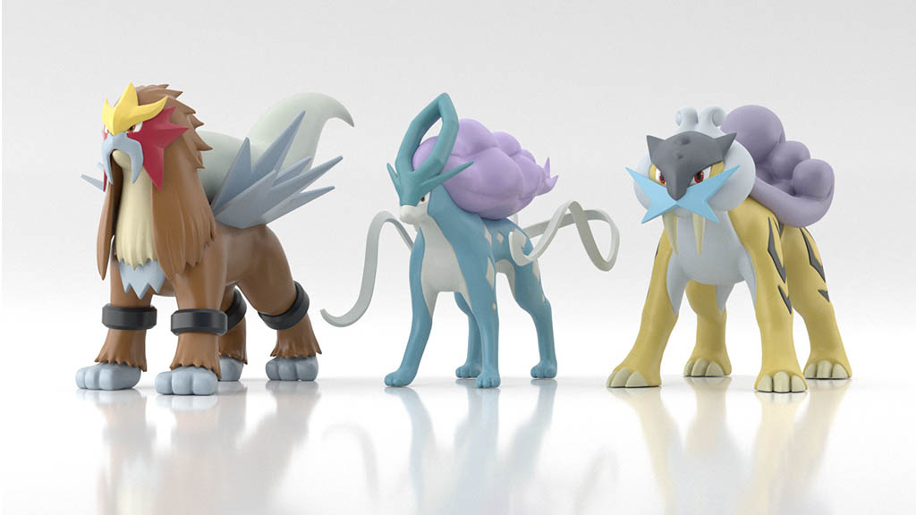 食玩・ポケモンスケールワールドにライコウ＆エンテイ＆スイクン登場