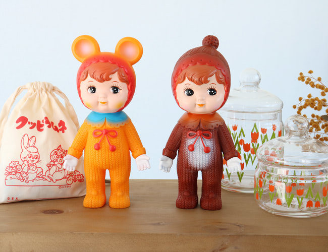 金型は昭和40年代☆レトロ風ソフビ『クッピーラムネ チャーミーちゃん