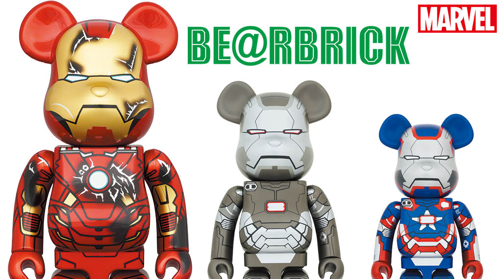 実写版アイアンマンとその派生スーツがベアブリックで集結