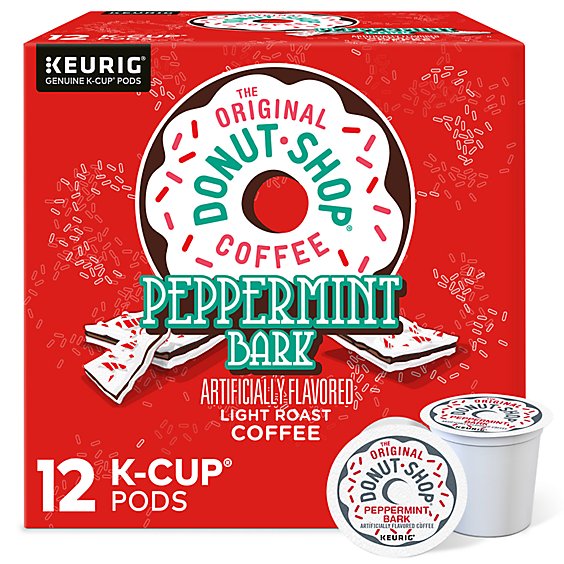The Original Donut Shop Peppermint Bark Light Roast Coffee Keurig
