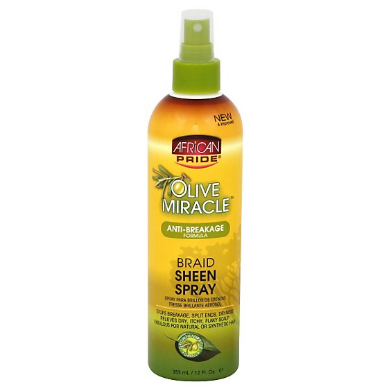 African Pride Olive Miracle Braid Spray - 12 Oz - tomthumb