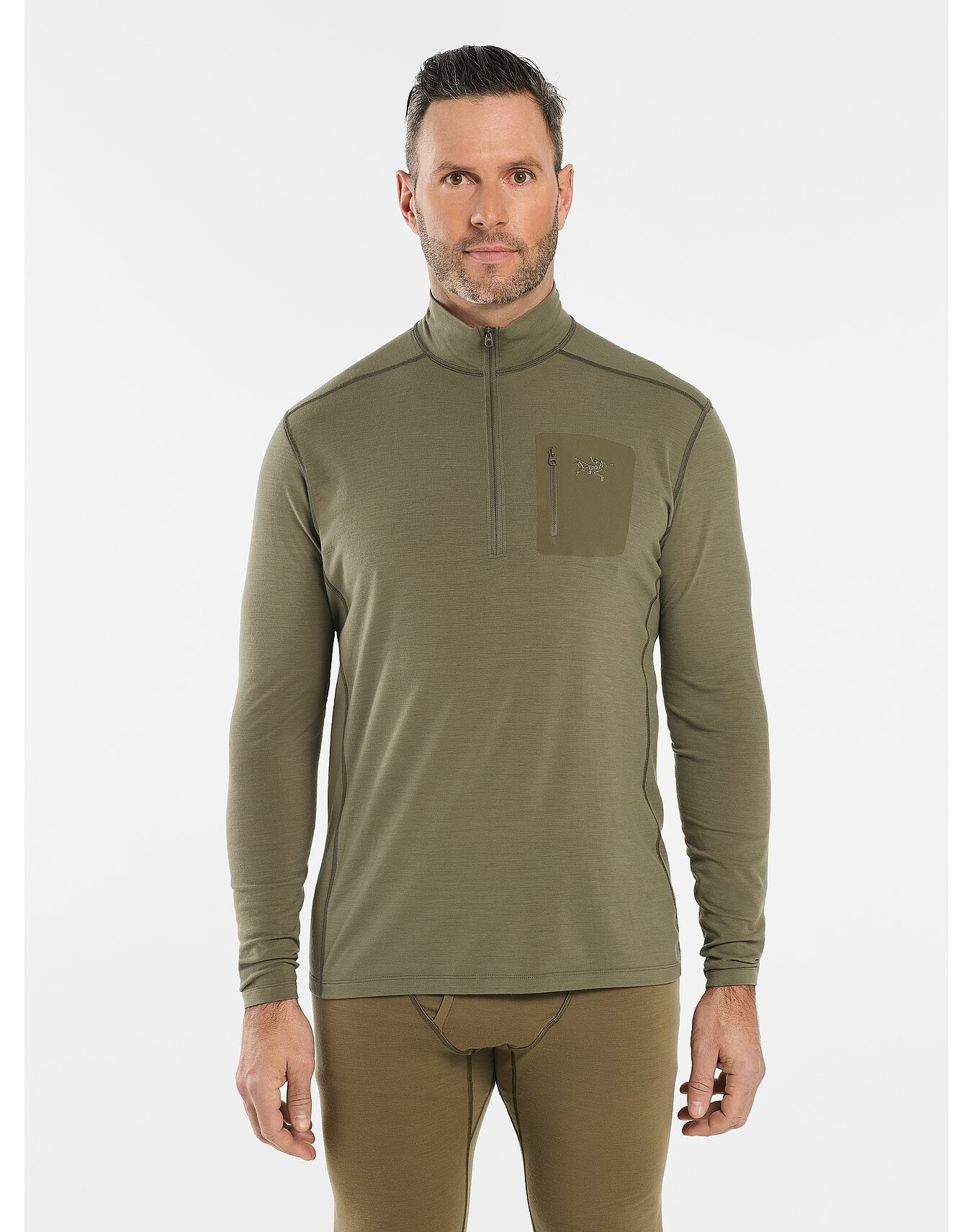 Cold WX Zip Neck AR - Wool Men's