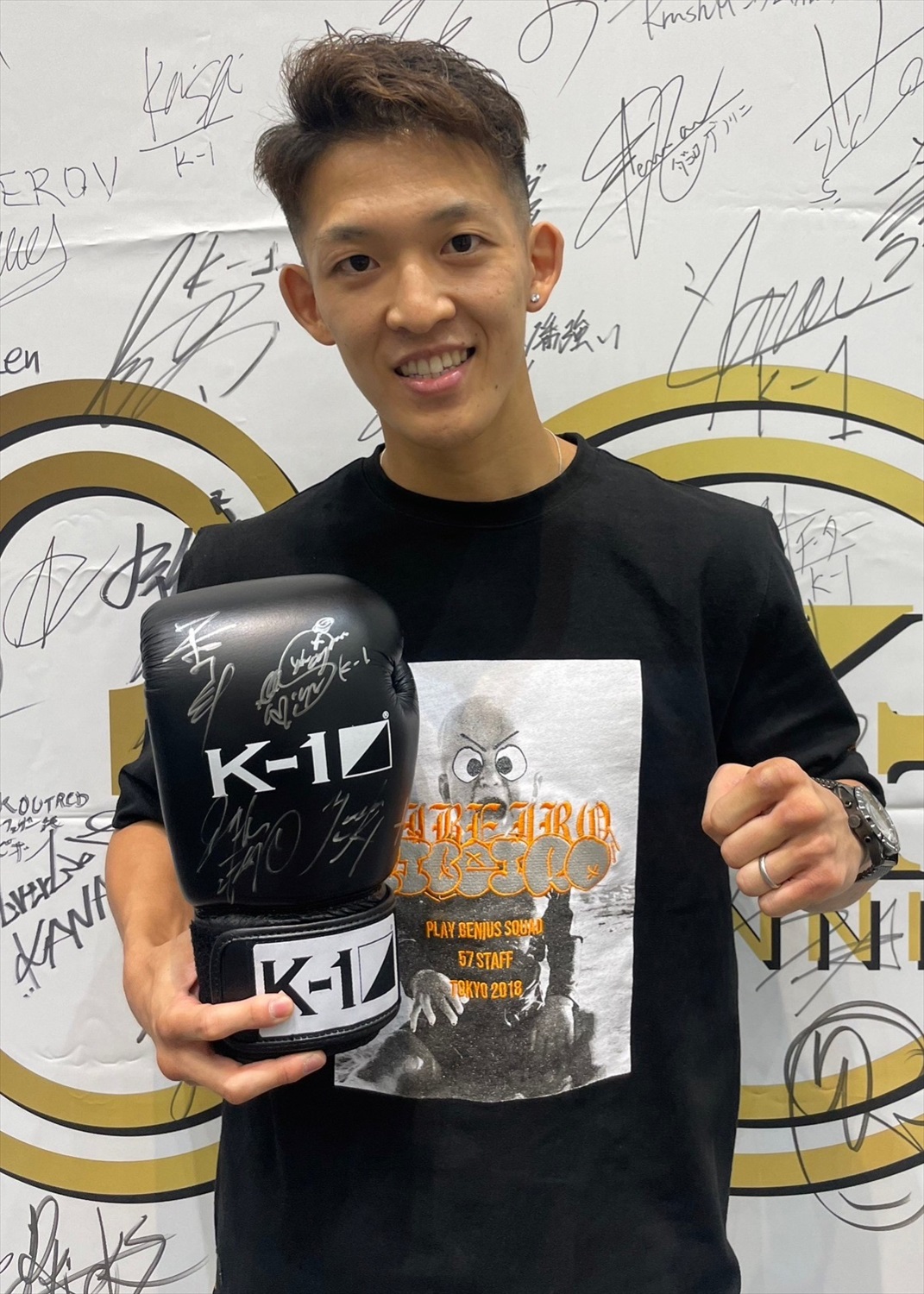 超激レア K‐1サイン入りグローブ K‐1ワールドMAX2002