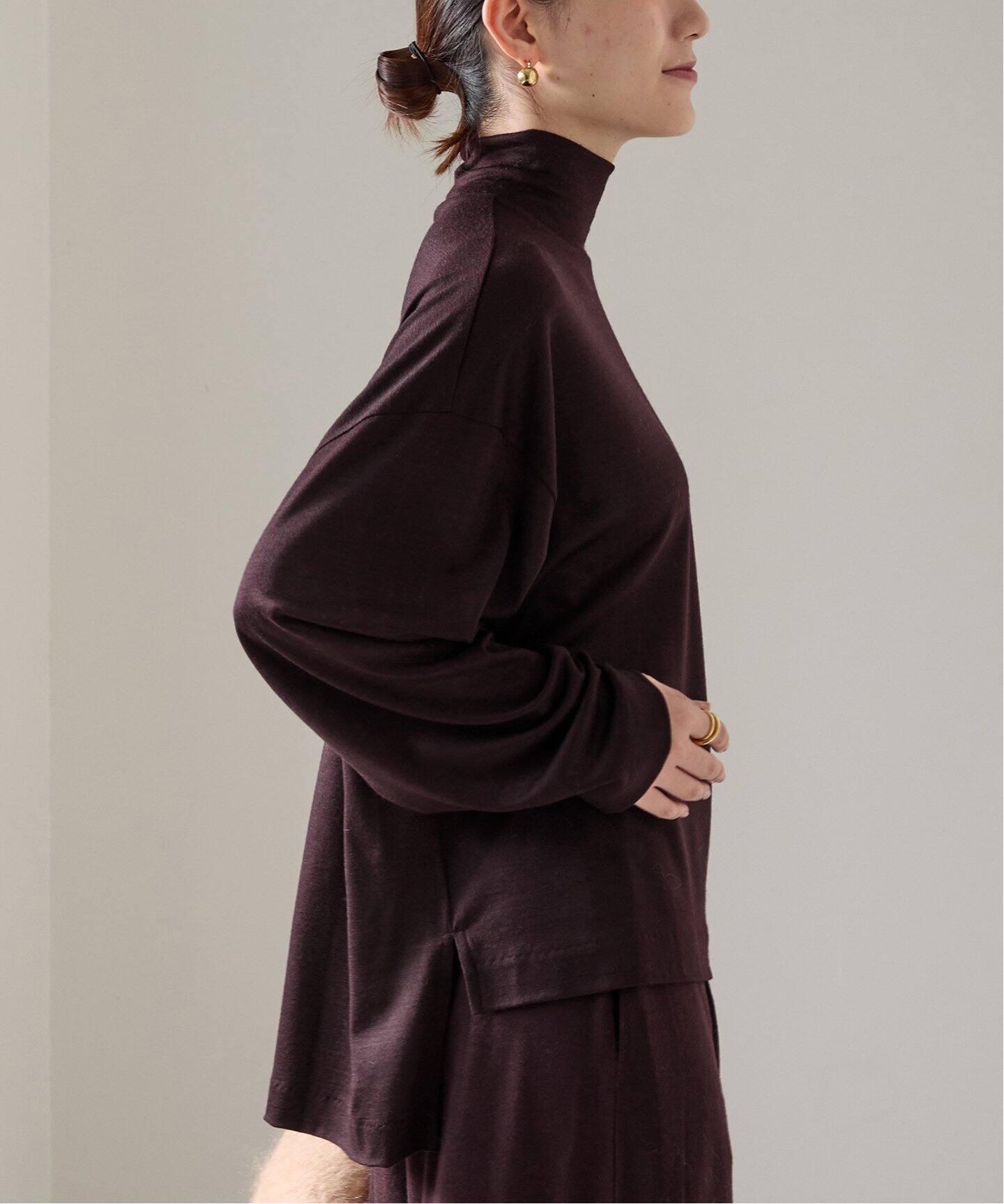 追加》wool 100 jersey ハイネック（Tシャツ／カットソー）｜VERMEIL
