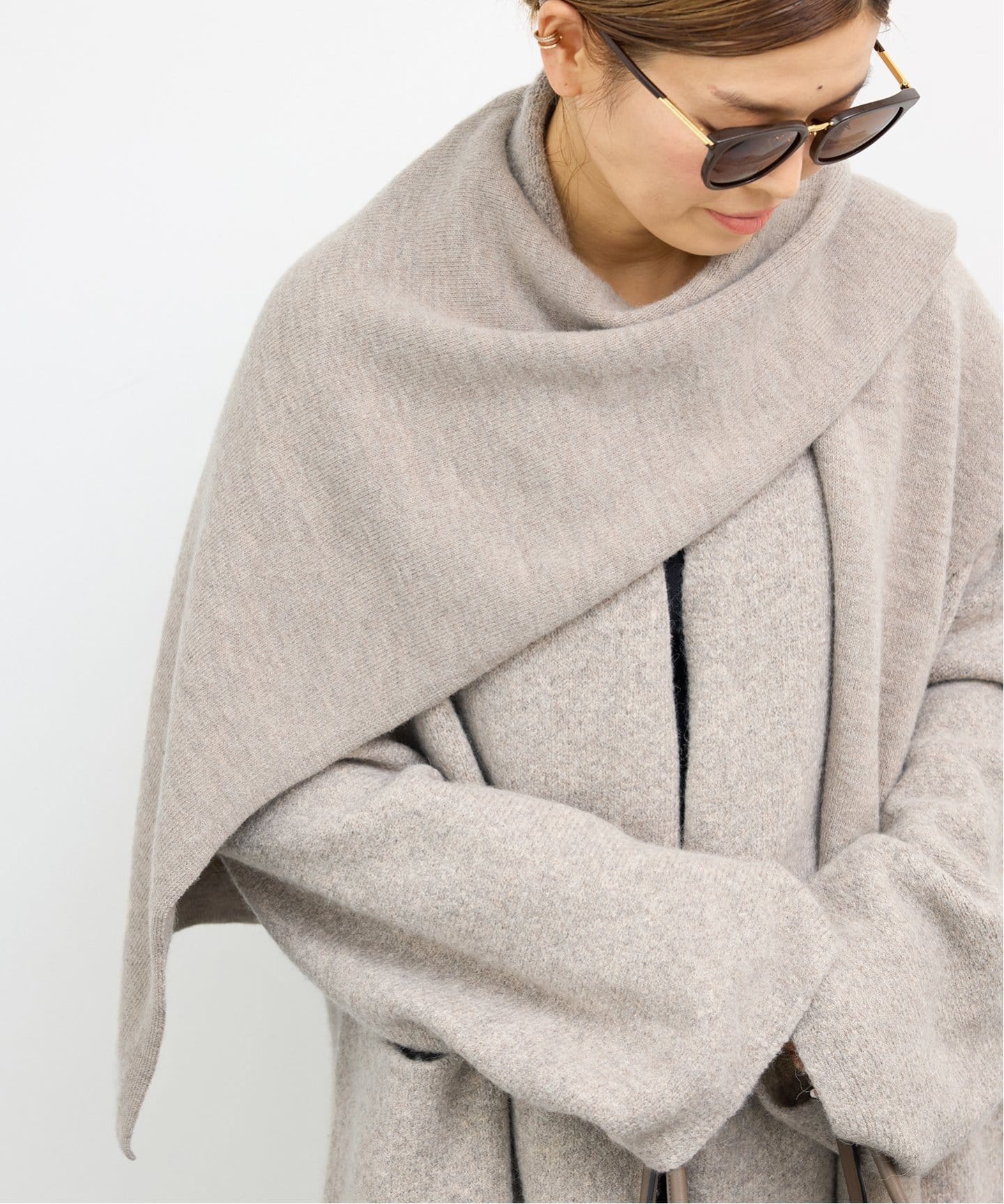 LAUREN MANOOGIAN/ローレン マヌージアン】SLEEVES WRAP（ニット